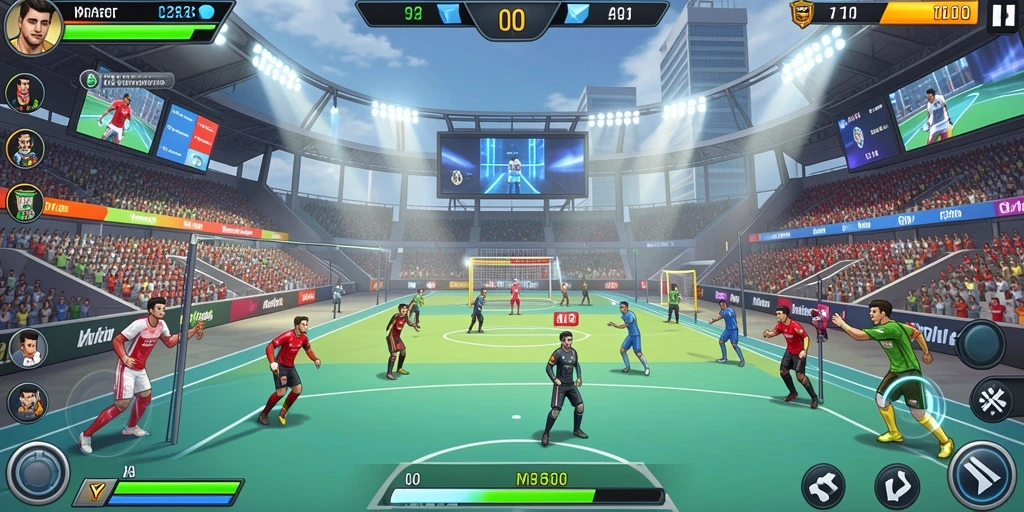 Tangkapan layar menunjukkan berbagai karakter yang berbeda dalam game.